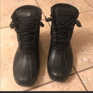 Black Sperry Duck Boots